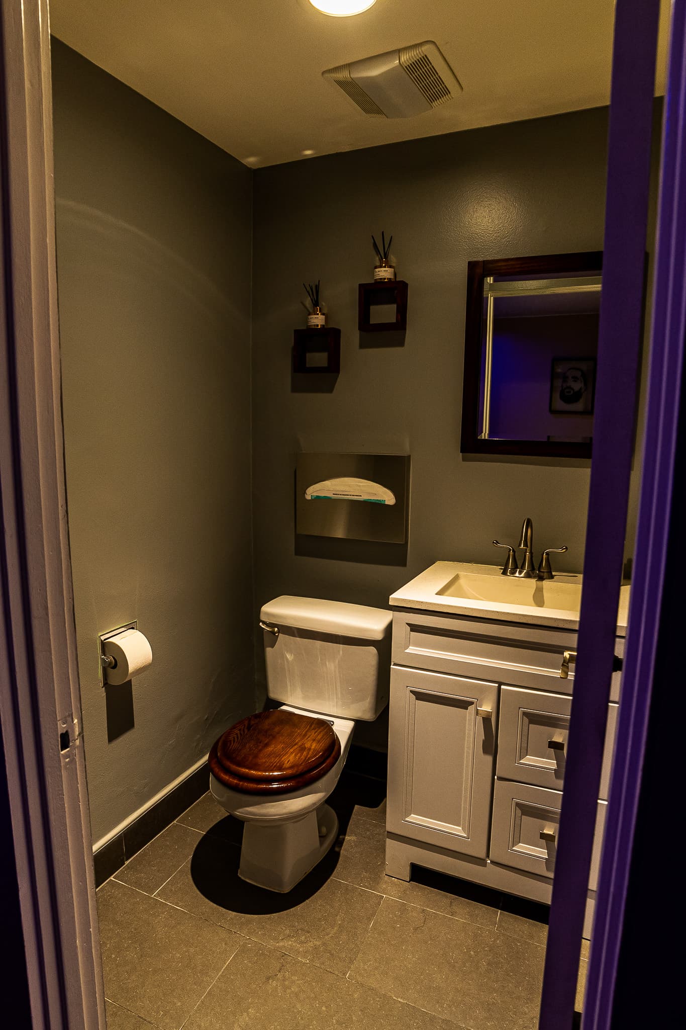 Restroom at Basswood Studios recording studio, North Hollywood, CA